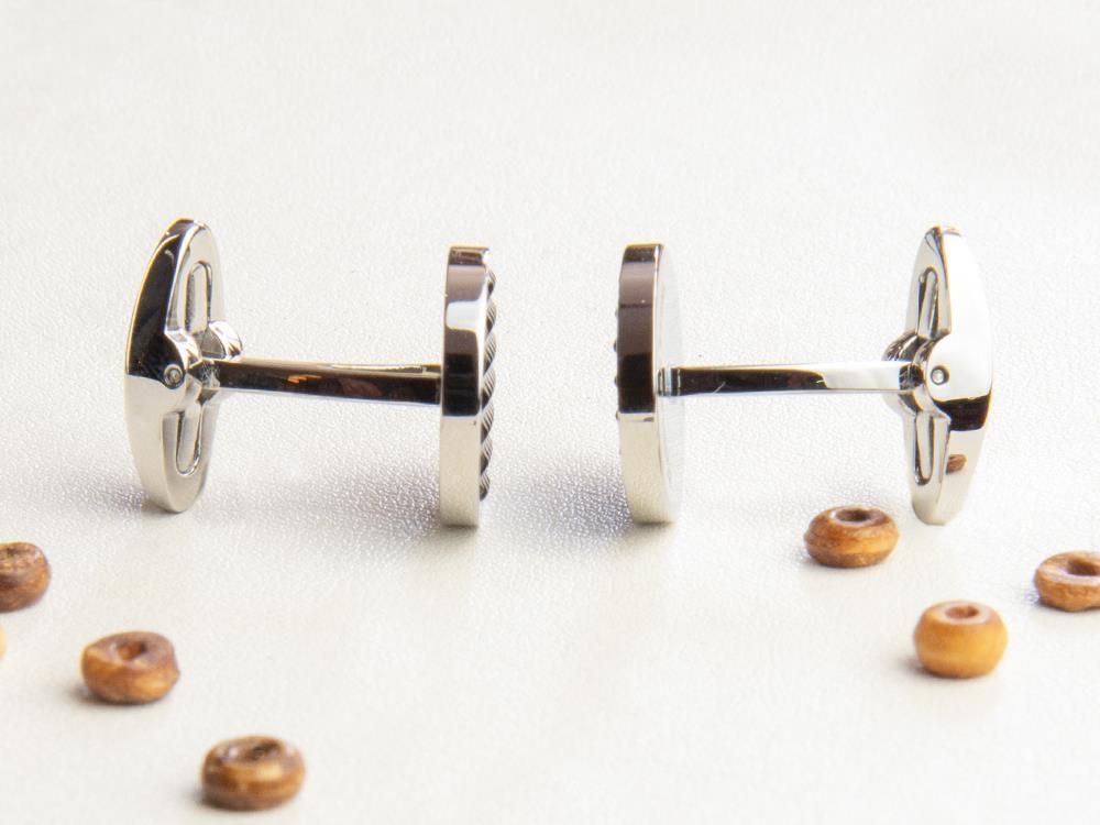 Montegrappa Clou Manschettenknöpfe, Edelstahl. IP Black. IDCPCLSB