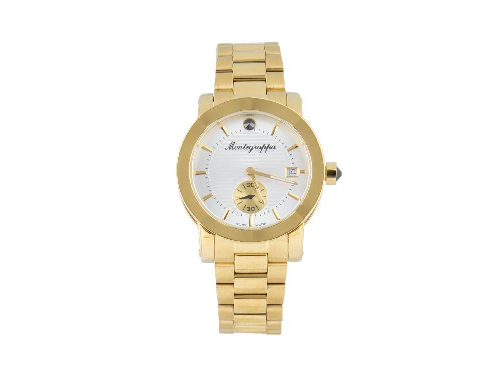 Montegrappa Nero Uno Ladies Quartz Uhr, PVD Gold, 36mm. 5 atm. IDLNWA14-Y