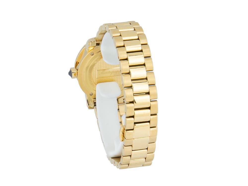Montegrappa Nero Uno Ladies Quartz Uhr, PVD Gold, 36mm. 5 atm. IDLNWA14-Y