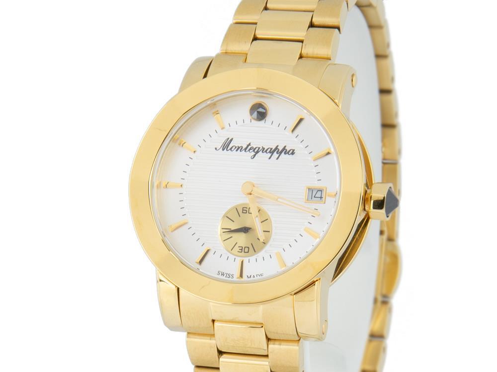 Montegrappa Nero Uno Ladies Quartz Uhr, PVD Gold, 36mm. 5 atm. IDLNWA14-Y