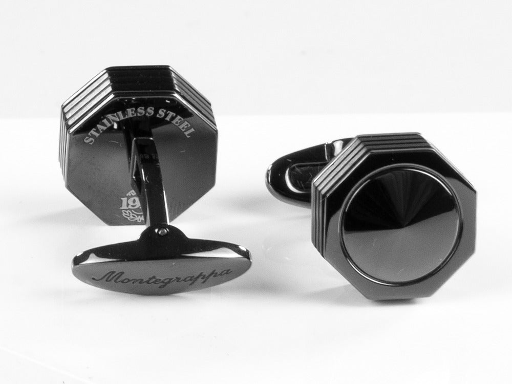 Montegrappa Nero Uno Manschettenknöpfe, Gun metal PVD, Metall, IDNLCLI1