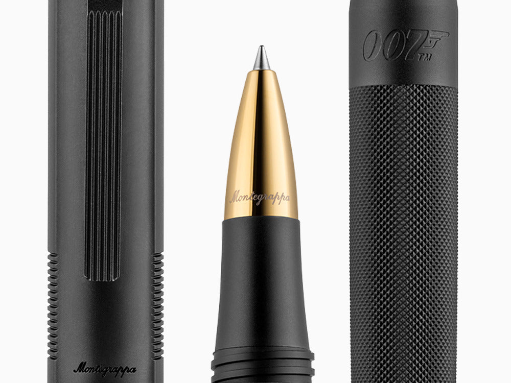 Montegrappa 007 Special Issue James Bond Roller, Aluminium, Schwarz, ISBJRRUC