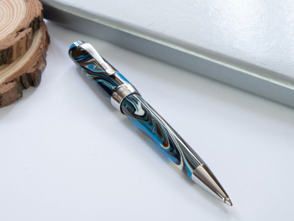 Montegrappa Elmo 02 Sorapis Kugelschreiber, Edelharz, Edelstahl, ISE2RBAB