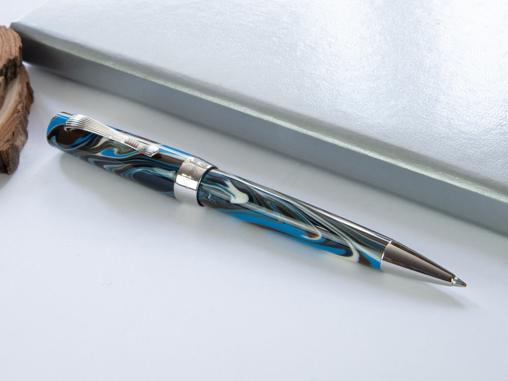 Montegrappa Elmo 02 Sorapis Kugelschreiber, Edelharz, Edelstahl, ISE2RBAB