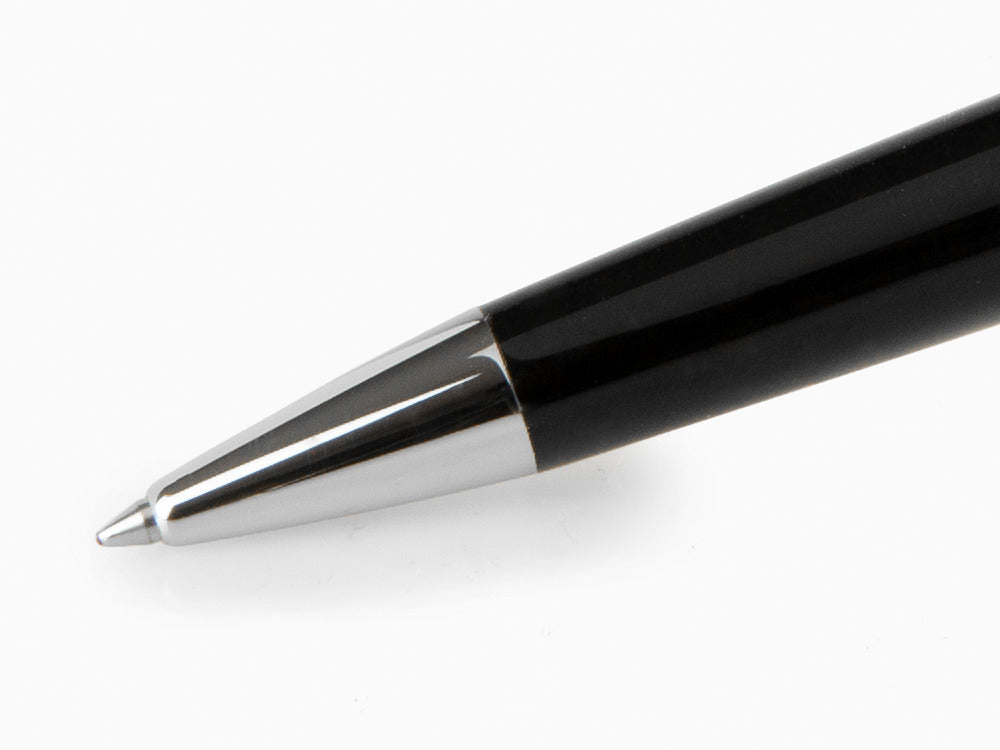 Montegrappa Elmo 02 Jet Black Kugelschreiber, Schwarzes Edelharz, ISE2RBAC