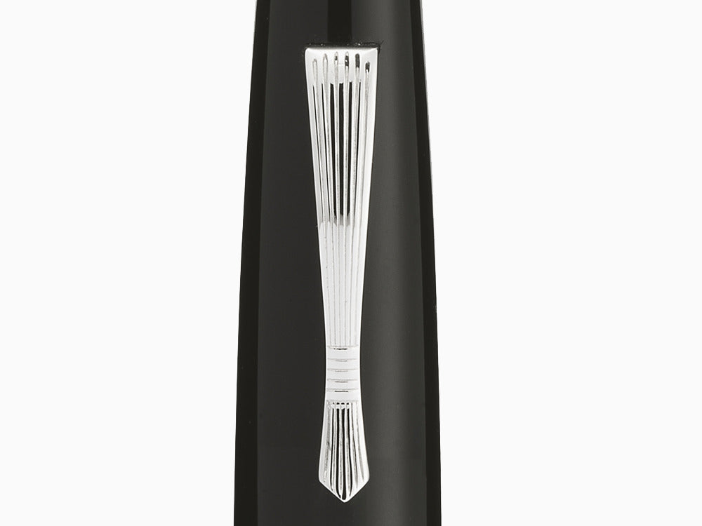 Montegrappa Elmo 02 Jet Black Kugelschreiber, Schwarzes Edelharz, ISE2RBAC