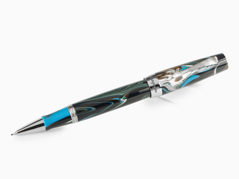 Montegrappa Elmo 02 Sorapis Roller, Edelharz, Edelstahl, ISE2RRAB