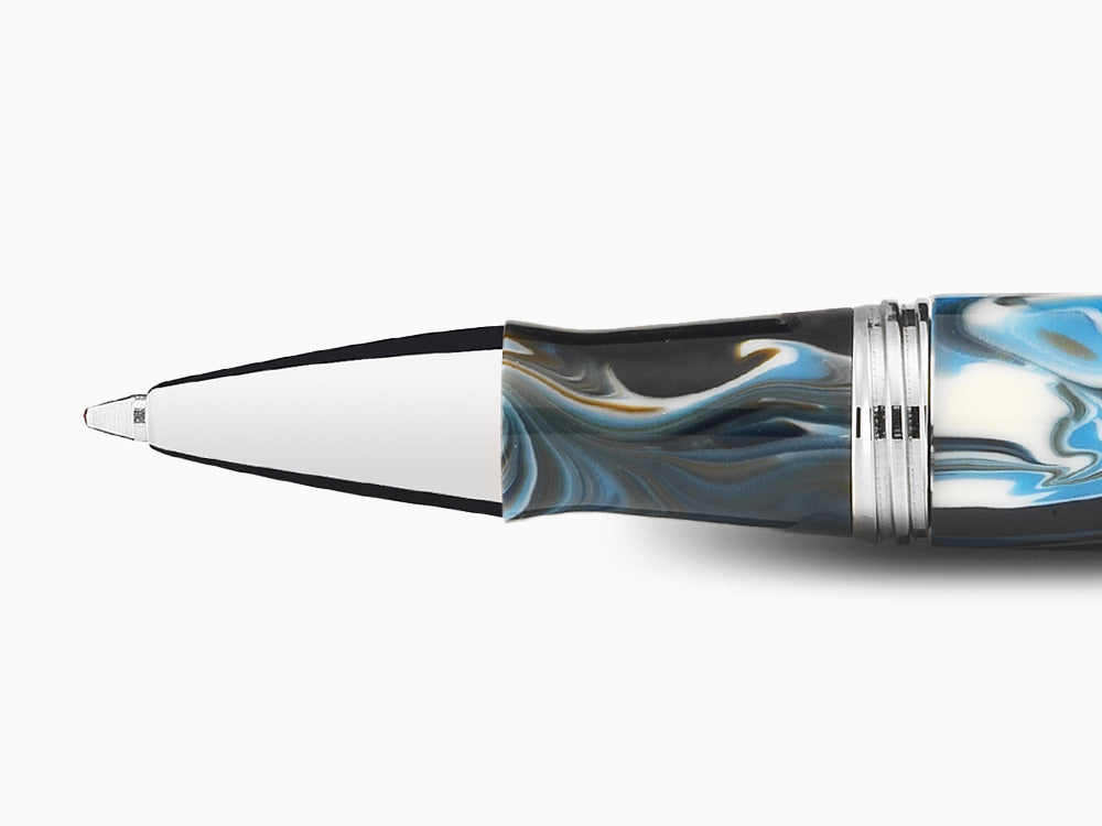 Montegrappa Elmo 02 Sorapis Roller, Edelharz, Edelstahl, ISE2RRAB