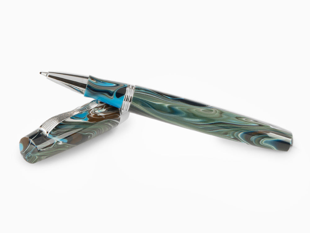 Montegrappa Elmo 02 Sorapis Roller, Edelharz, Edelstahl, ISE2RRAB