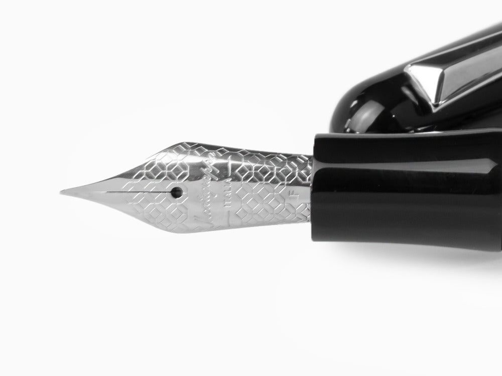 Montegrappa Elmo 01 Füllfederhalter, Schwarzes Edelharz, ISEOR-AC