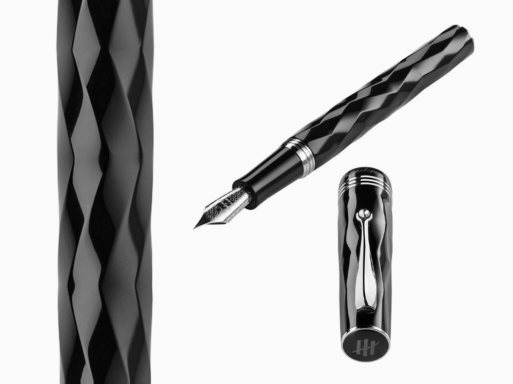 Montegrappa Brenta Füllfederhalter, Schwarz, 14k Gold, ISRBT-4C