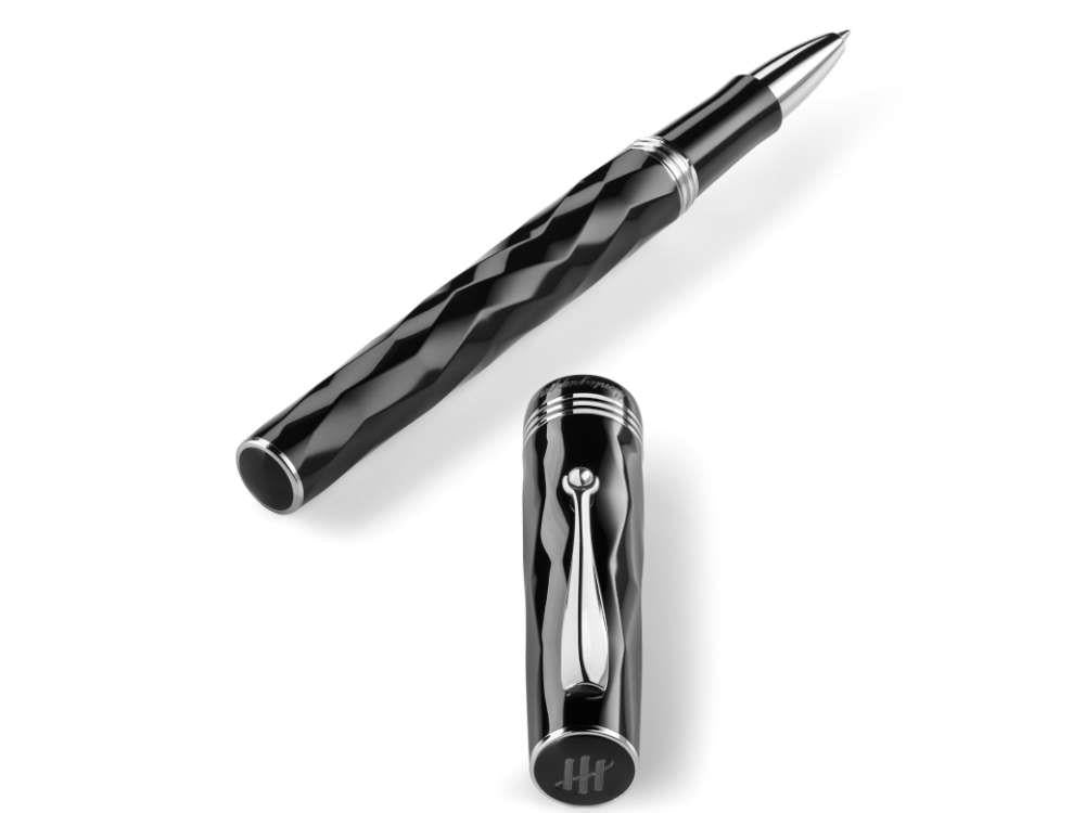 Montegrappa Brenta Roller, Edelharz, Edelstahl, Schwarz, ISRBTRIC