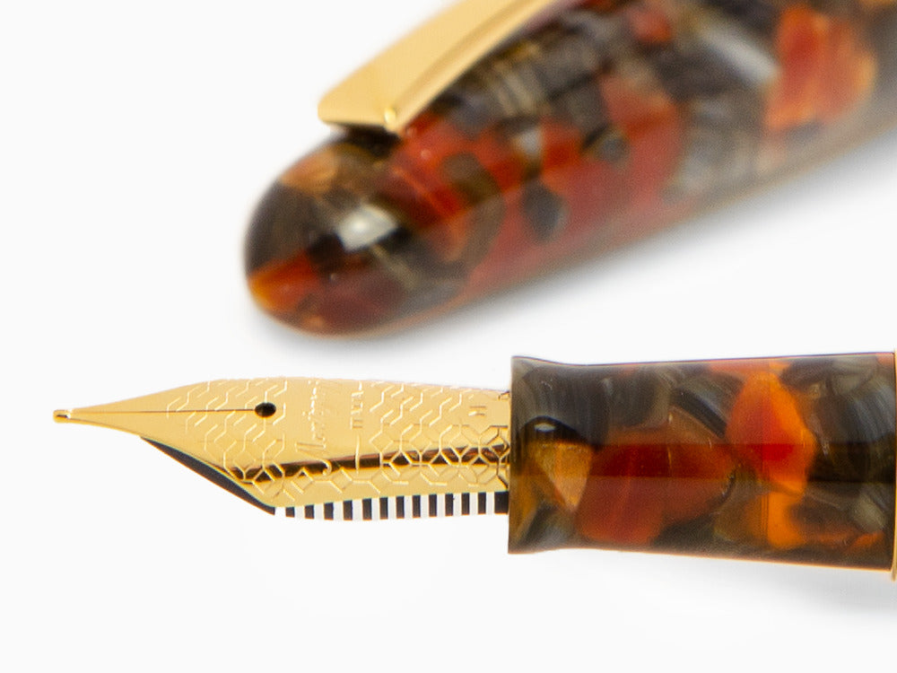 Montegrappa Venetia Plume Agate Füllfederhalter, Edelstahl, ISVEN_AJ