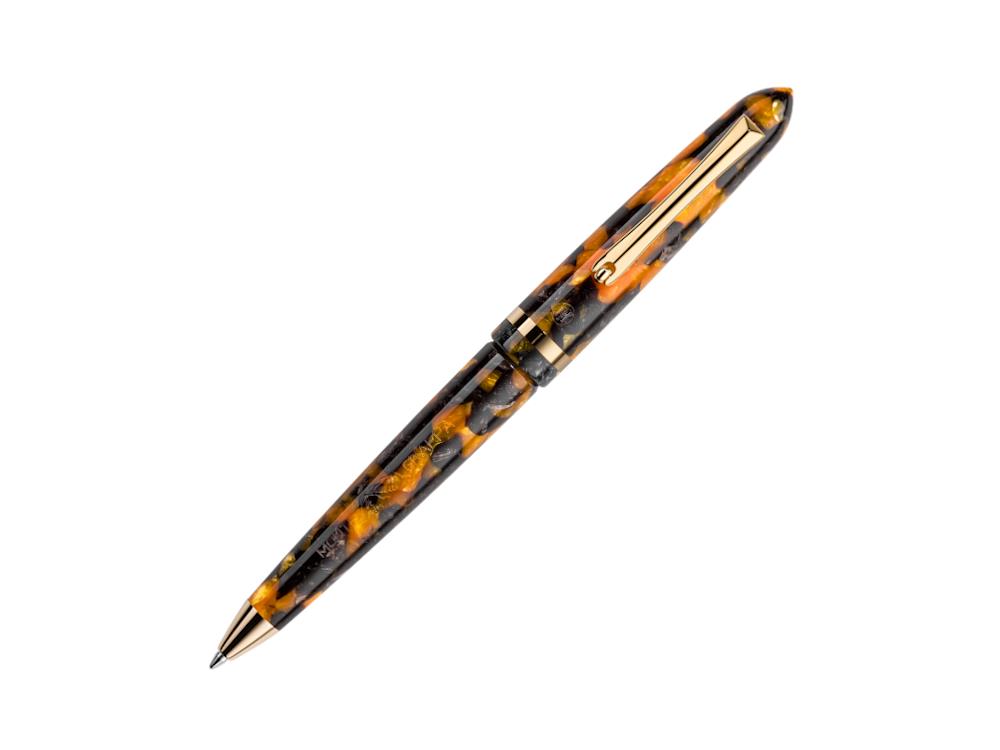 Montegrappa Venetia Havana Amber Kugelschreiber, Bernstein, Vergoldet, ISVENBAO