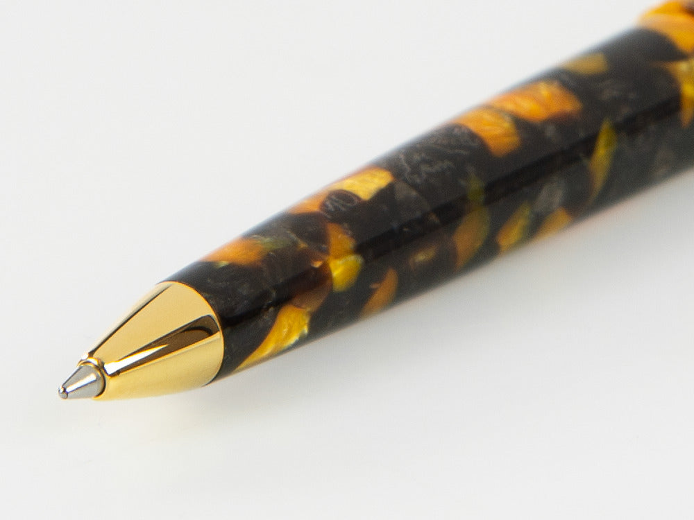 Montegrappa Venetia Havana Amber Kugelschreiber, Bernstein, Vergoldet, ISVENBAO