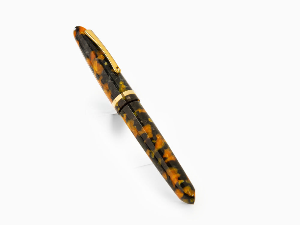 Montegrappa Venetia Havana Amber Roller, Bernstein, Vergoldet, ISVENRAO