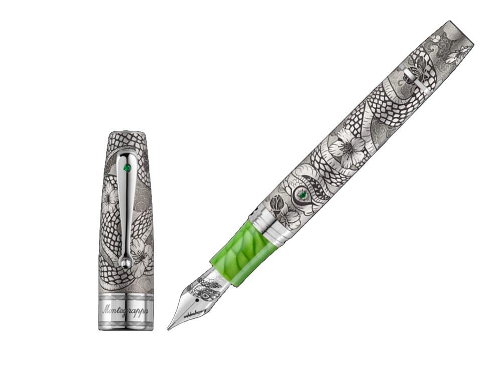 Montegrappa Extra Year of the Snake EL Füllfederhalter, Silber, ISYNN-SE