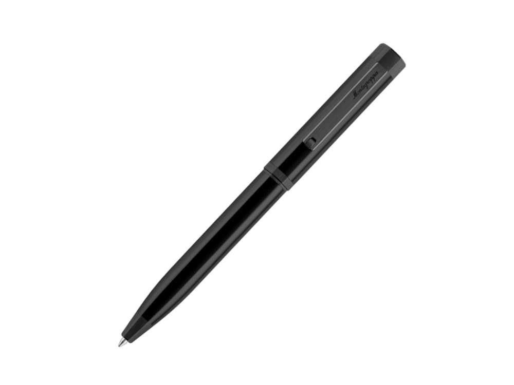 Montegrappa Otto Kugelschreiber, Acryl-Edelharz, Schwarz, PVD, ISZ8IBIC