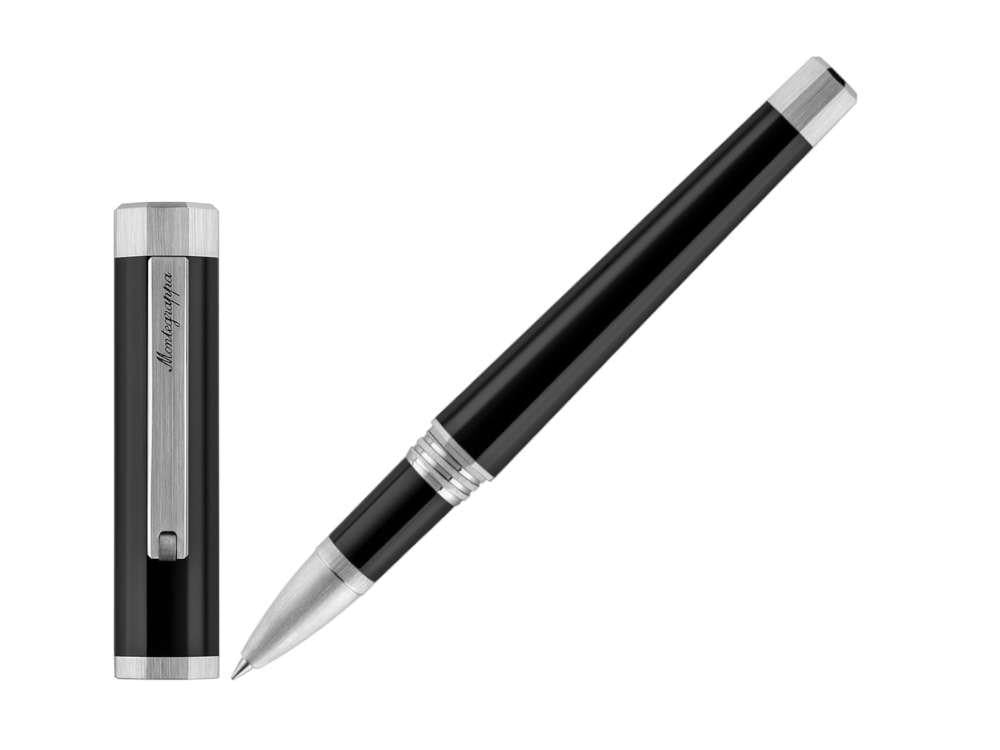 Montegrappa Otto Roller, Acryl-Edelharz, Schwarz, Palladium Akzenten, ISZ8IRIP