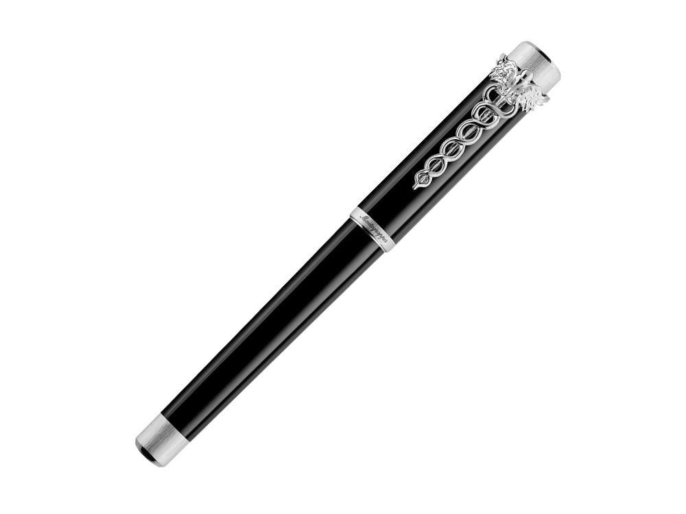 Montegrappa Zero Caduceus Palladium Füllfederhalter, 4k Gold, ISZEC-4P