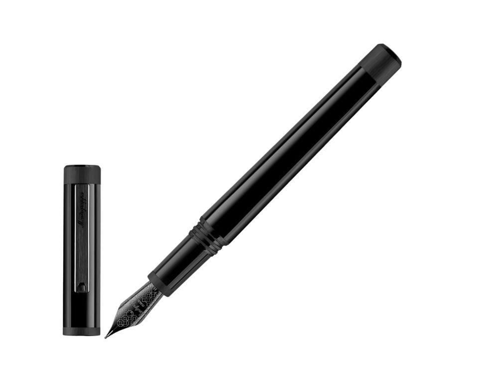 Montegrappa Zero Zodiac Caduceus Ultra-Black Füllfederhalter Stahlfeder