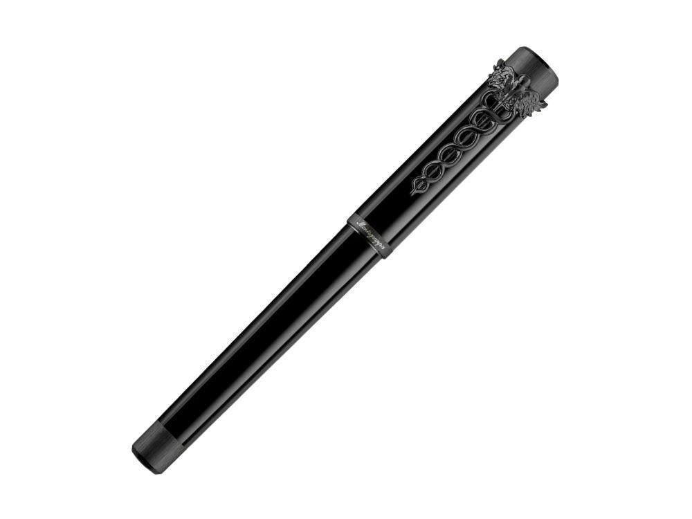 Montegrappa Zero Caduceus Ultra-Black Füllfederhalter Stahlfeder