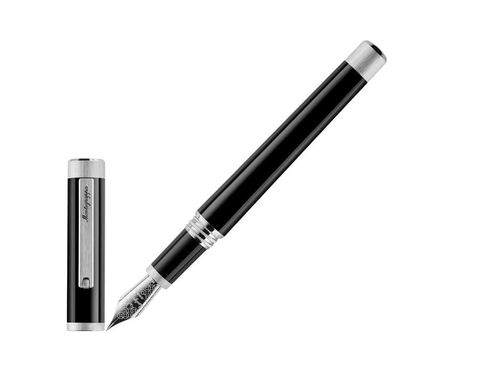Montegrappa Zero Zodiac Caduceus Palladium Füllfederhalter Stahlfeder