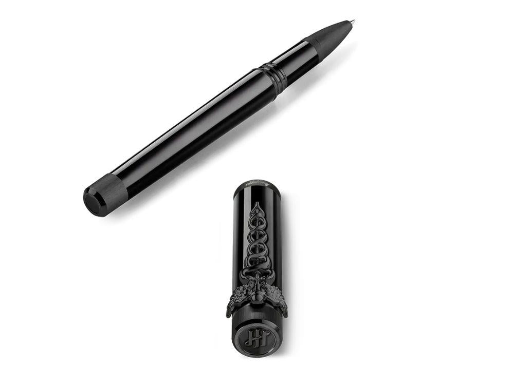 Montegrappa Zero Caduceus Ultra Black Roller, Schwarz, ISZECRIC