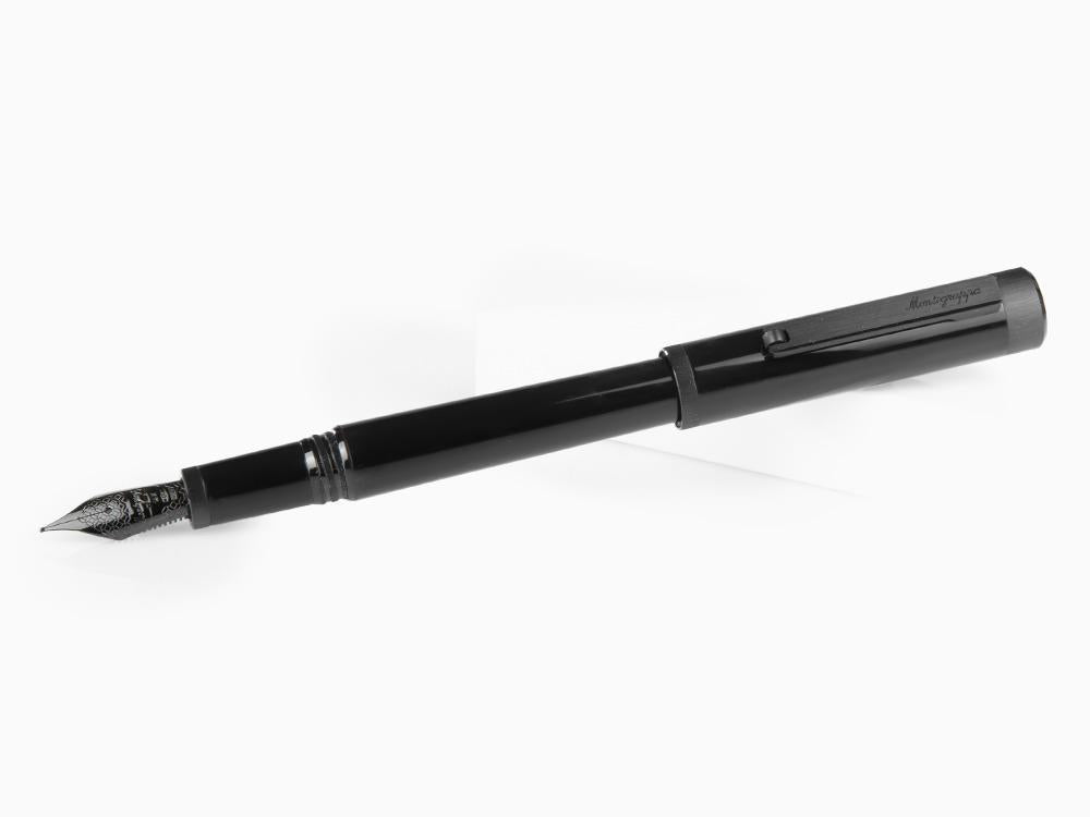 Montegrappa Zero Füllfeder, Schwarz, Ruthenium Ultra Black, ISZEI-4C