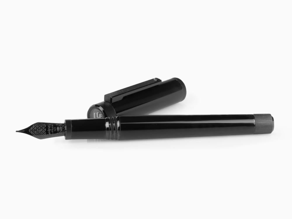 Montegrappa Zero Füllfeder, Schwarz, Ruthenium Ultra Black, ISZEI-4C