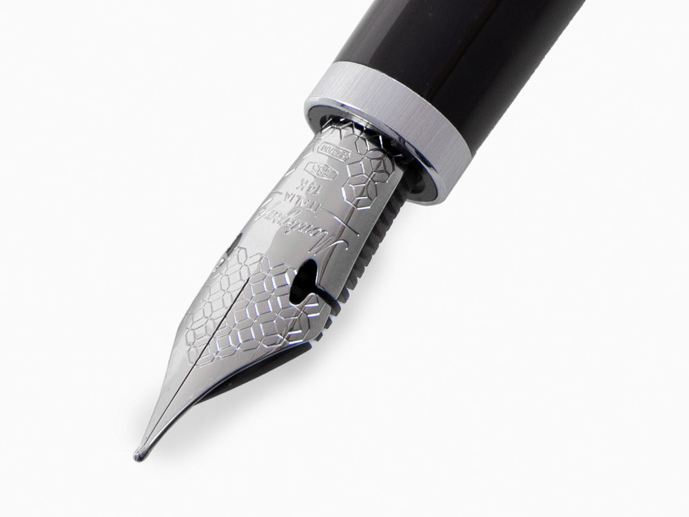 Montegrappa Zero Füllfederhalter, Schwarzes, 14k Gold Flex, ISZEI-XP