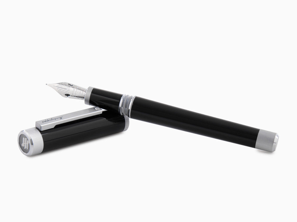 Montegrappa Zero Füllfederhalter, Schwarzes, 14k Gold Flex, ISZEI-XP