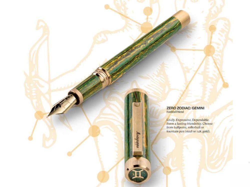 Montegrappa Zero Zodiac Gemini Füllfederhalter, 14K, LE, ISZEZ-4Y-G7