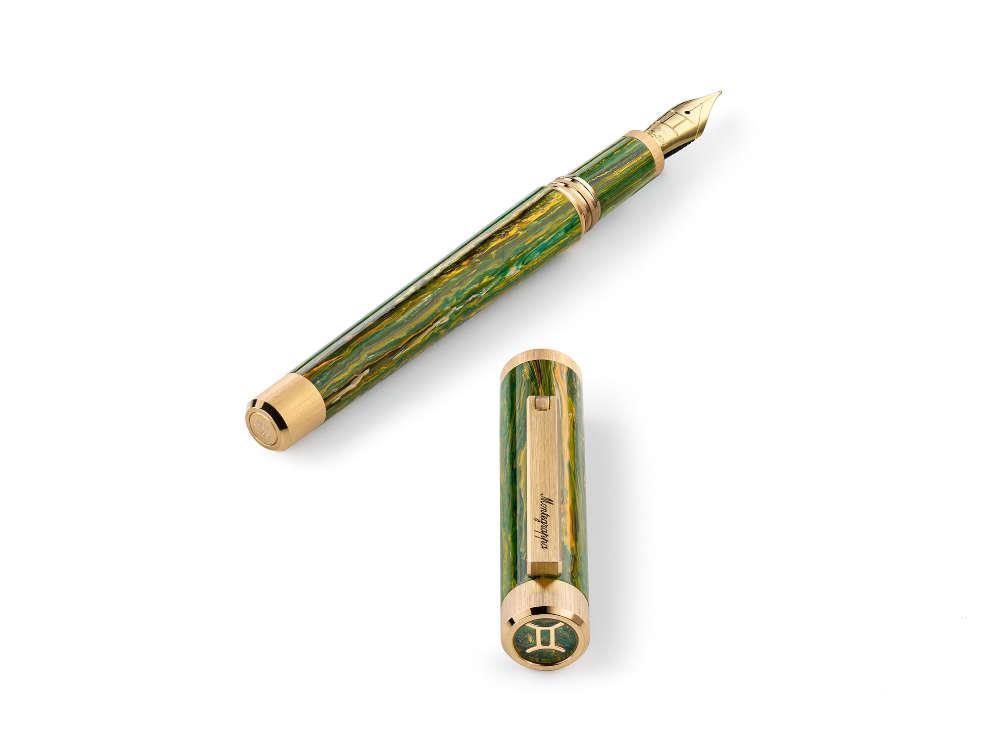 Montegrappa Zero Zodiac Gemini Füllfederhalter, 14K, LE, ISZEZ-4Y-G7