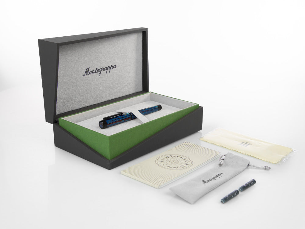 Montegrappa Zero Zodiac Libra Füllfederhalter, Stahl, ISZEZ-IC-B8