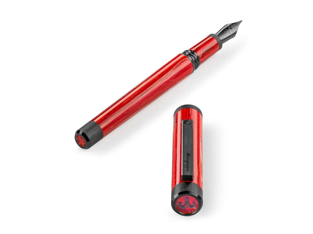Montegrappa Zero Zodiac Aries Füllfederhalter, Stahl, ISZEZ-IC-R3