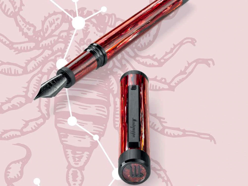 Montegrappa Zero Zodiac Scorpio Füllfederhalte, Stahl, ISZEZ-IC-R4