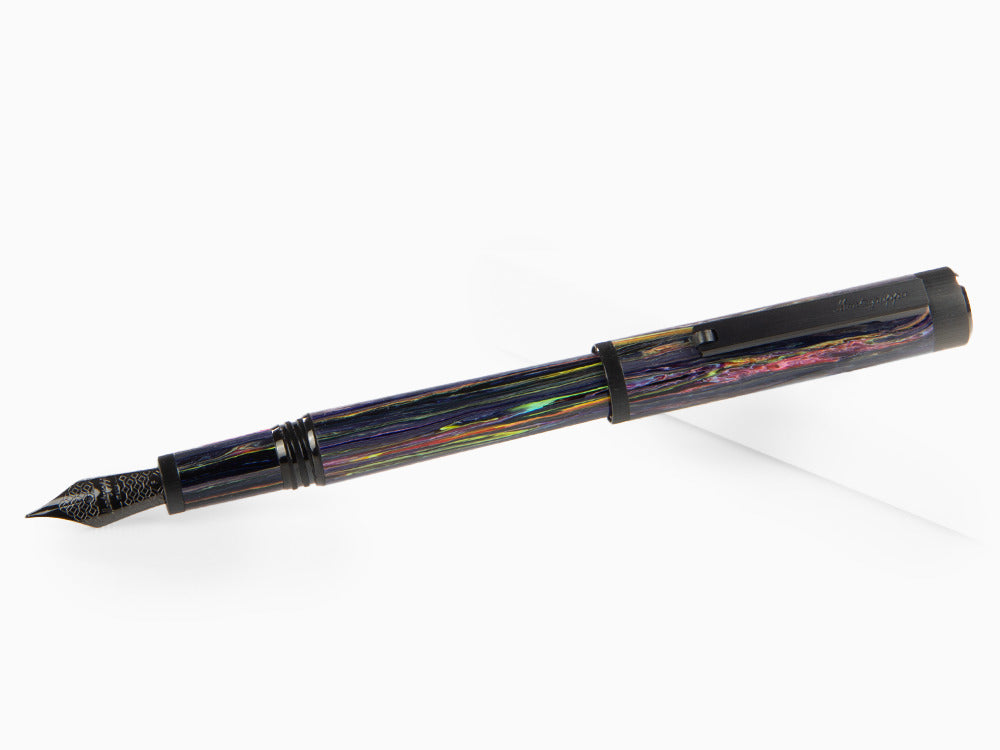 Montegrappa Zero Zodiac Aquarius Füllfederhalter, Stahl, ISZEZ-IC-V1