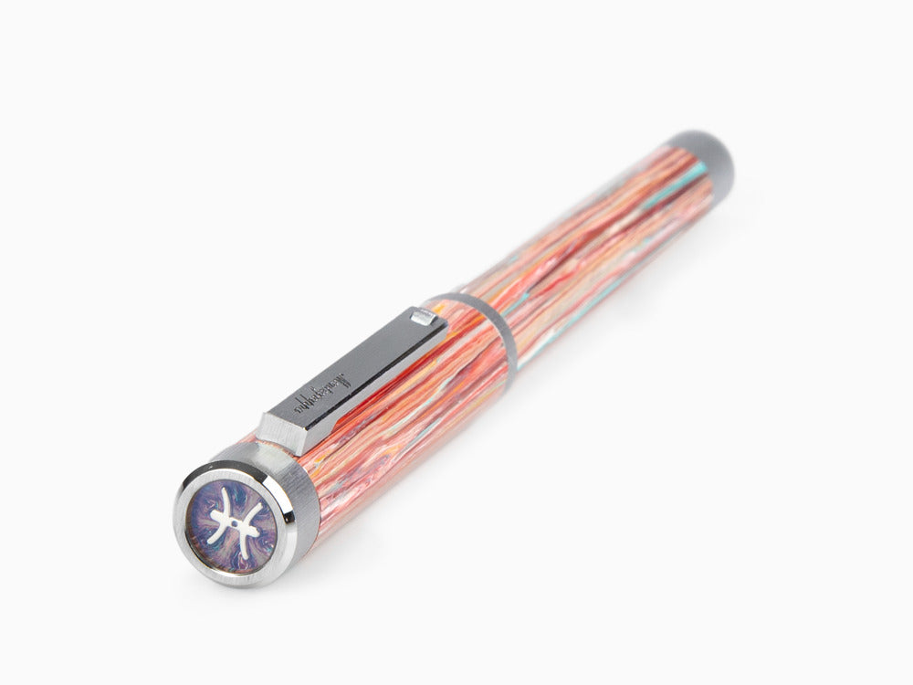 Montegrappa Zero Zodiac Pisces Füllfederhalter, Edelstahl, ISZEZ-IP-S2