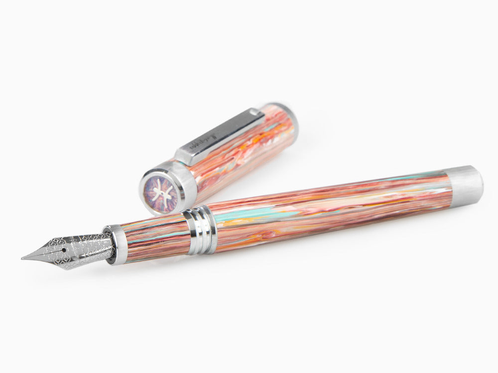 Montegrappa Zero Zodiac Pisces Füllfederhalter, Edelstahl, ISZEZ-IP-S2