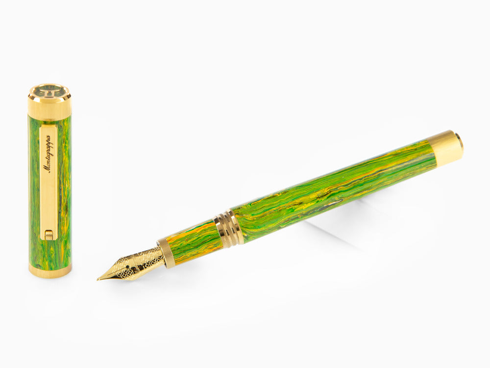 Montegrappa Zero Zodiac Gemini Füllfederhalter, Edelstahl, ISZEZ-IY-G7