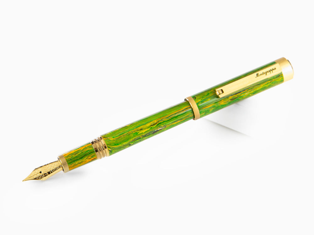 Montegrappa Zero Zodiac Gemini Füllfederhalter, Edelstahl, ISZEZ-IY-G7