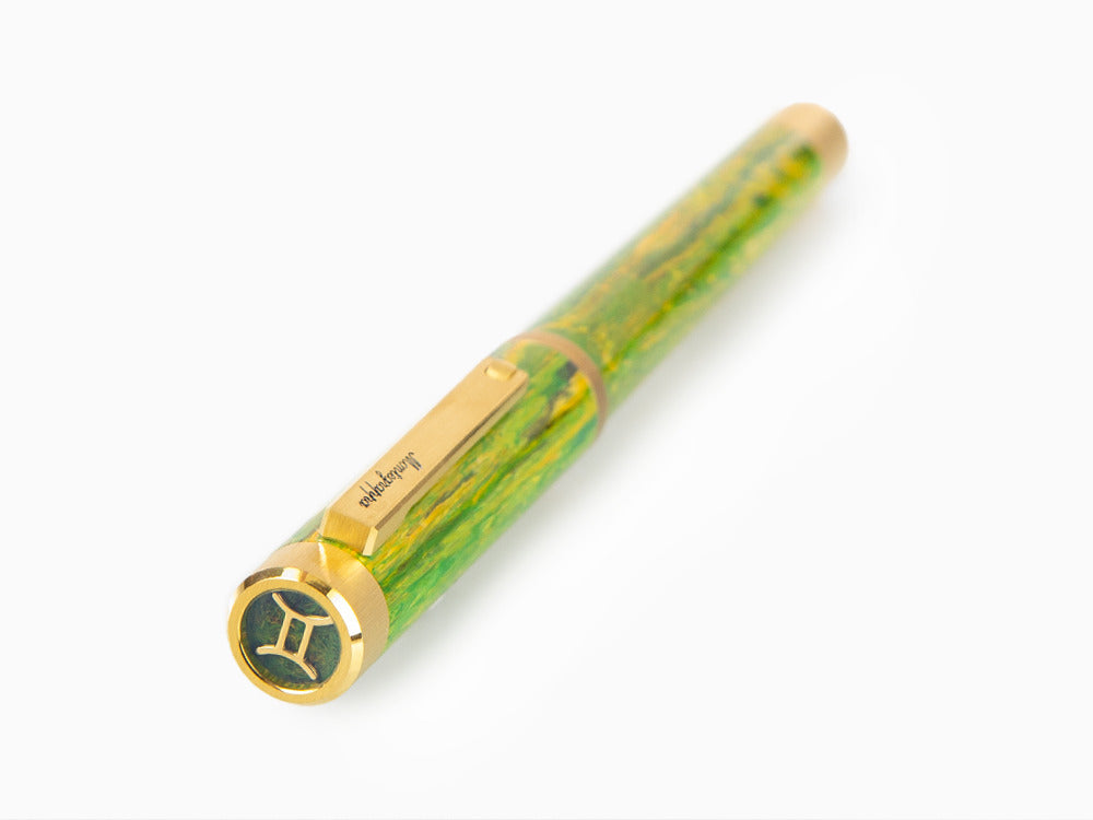 Montegrappa Zero Zodiac Gemini Füllfederhalter, Edelstahl, ISZEZ-IY-G7