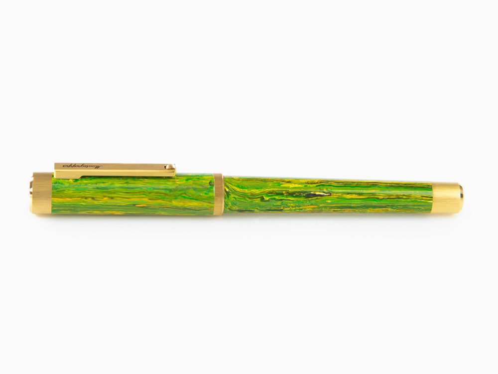 Montegrappa Zero Zodiac Gemini Füllfederhalter, Edelstahl, ISZEZ-IY-G7