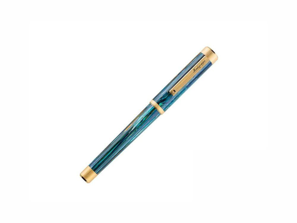 Montegrappa Zero Zodiac Cancer Füllfederhalter, Edelstahl, ISZEZ-IY-G9