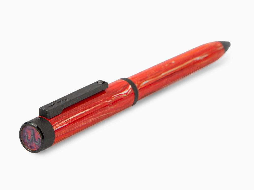Montegrappa Zero Zodiac Aries Kugelschreiber, Rot, Edelstahl PVD, ISZEZBIC-R3