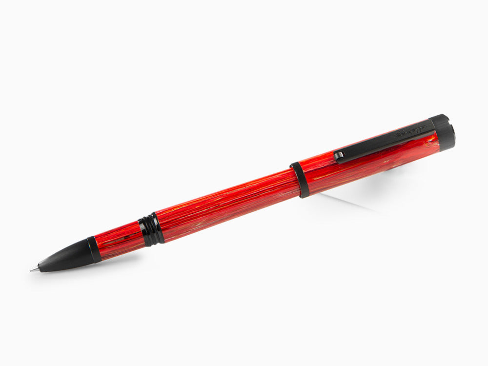 Montegrappa Zero Zodiac Aries Roller, Rot, Edelstahl mit PVD, ISZEZRIC-R3