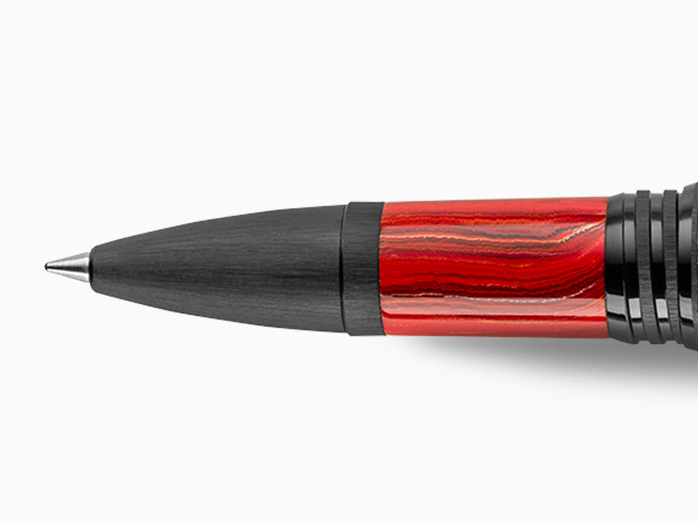 Montegrappa Zero Zodiac Aries Roller, Rot, Edelstahl mit PVD, ISZEZRIC-R3