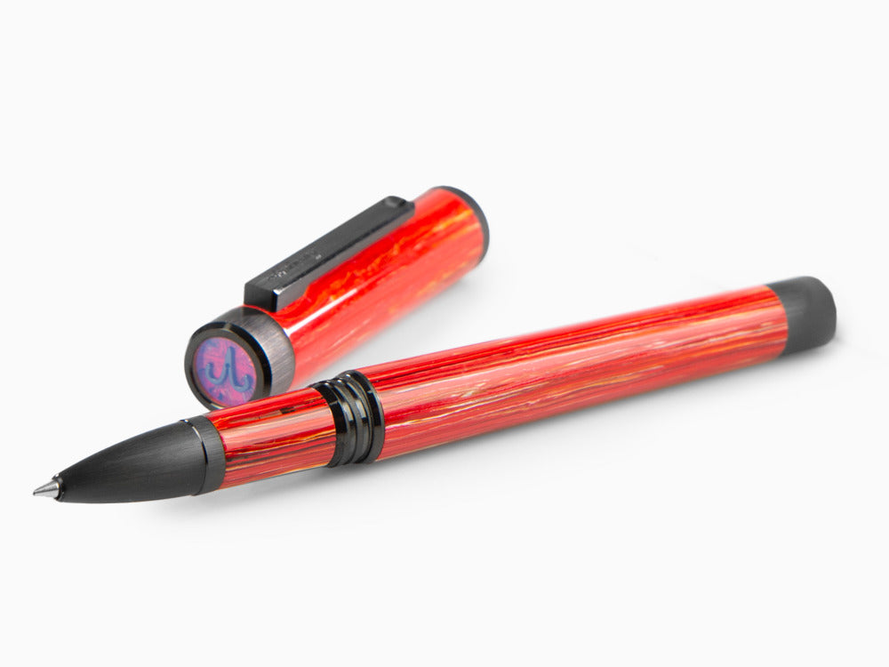 Montegrappa Zero Zodiac Aries Roller, Rot, Edelstahl mit PVD, ISZEZRIC-R3