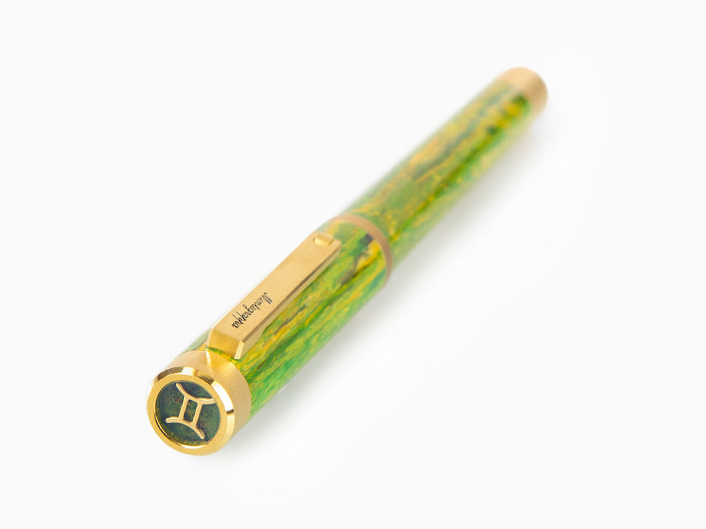 Montegrappa Zero Zodiac Gemini Roller, Grün, Vergoldet, ISZEZRIY-G7
